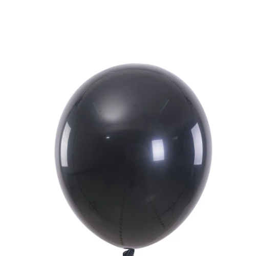 Globos De Latex Negro Mate 100 Pcs 23Cm-1
