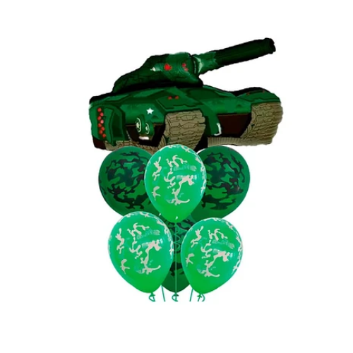 Set De Globos Tanque Verde 7pcs-0