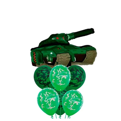 Set De Globos Tanque Verde 7pcs-1