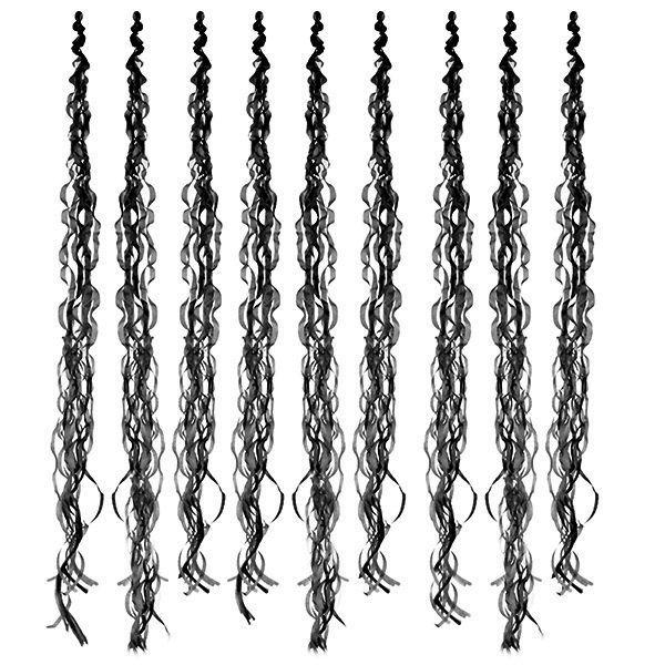 DECO COLGANTE CREPE 10 PCS NEGRO X1 UNI-0