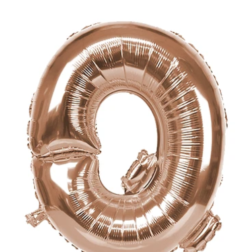 Globo Letra Q Oro Rosa 16 Pulgadas-1