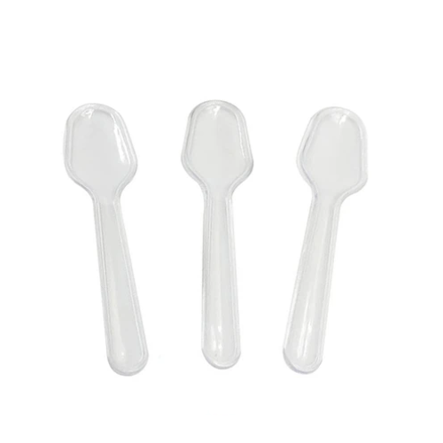 Mini Cucharas Transparentes Para Postre 30pcs-0