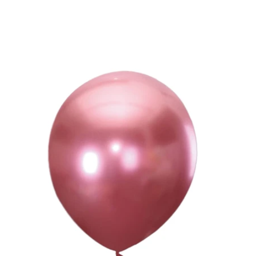 Globos Cromados Rosa 15cm 25un-1