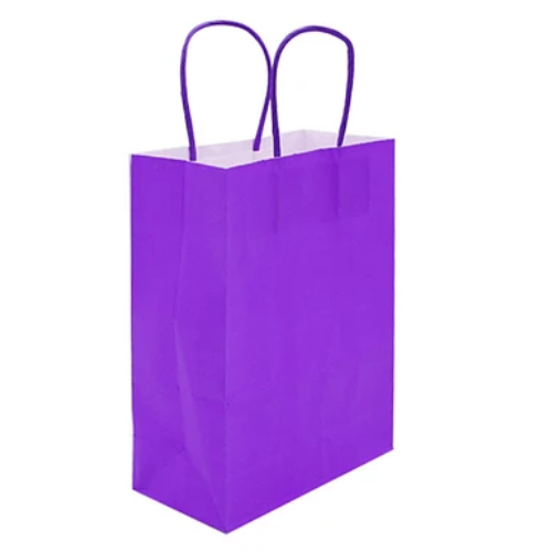 Bolsa De Papel Mediana Morada-0