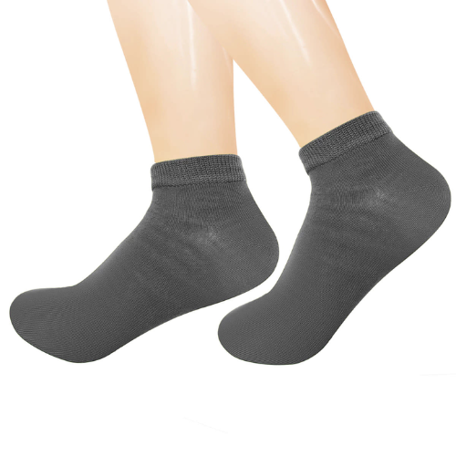 Calcetines De Hombre Corte Tobillo Color Negro 12 Unid-1