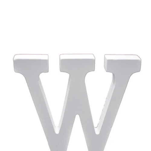 Letra De Madera W Blanco 11 cm-1