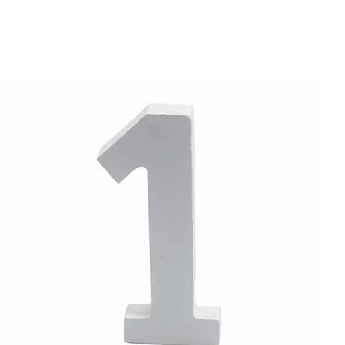 Numero De Madera 1 Blanco-1