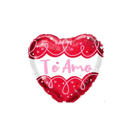 Globo Metálico Corazón Te Amo 45cm Rojo-0