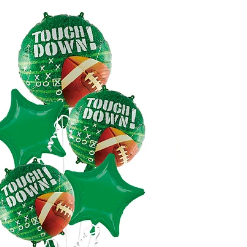 Set De Globos Metalizados Futbol Americano 5Pcs-1