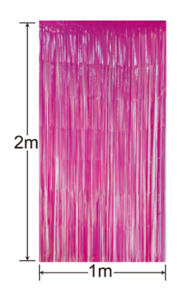 CORTINA PAPEL METÁLICO FUCSIA 2M X 1M-1