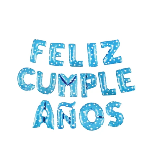 Globo Letras Feliz Cumpleaños Azul 16 Pulgadas-0