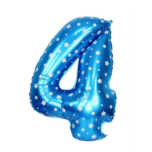 Globo Número 4 Azul 40 Pulgadas-1