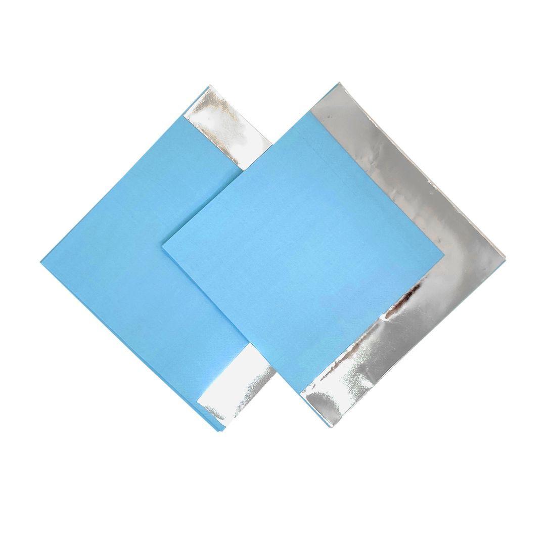 SERVILLETAS FRANJA METALICA 33X33 NEGRO X12UNI-1