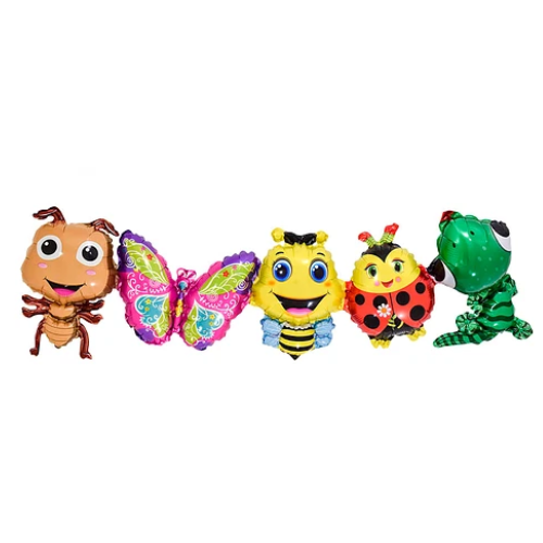 Globo Metalico Insectos Abeja Mariposa 26x91 cm-0