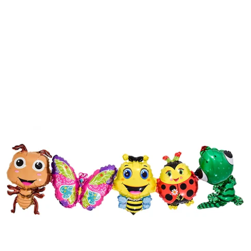 Globo Metalico Insectos Abeja Mariposa 26x91 cm-1