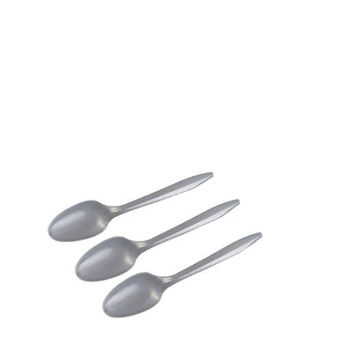 Cucharas Plásticas Color Gris 20pcs 14cm-0