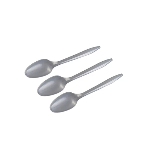 Cucharas Plásticas Color Gris 20pcs 14cm-1