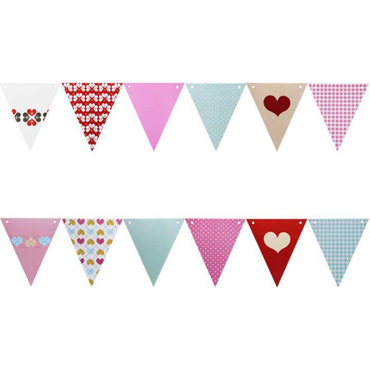  GUIRNALDA BANDERIN TRIANGULAR CARTON CORAZON X1 UNI-1
