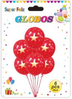 GLOBOS LATEX / ESTRELLA ROJO-0