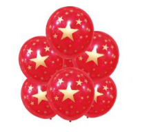 GLOBOS LATEX / ESTRELLA ROJO-1
