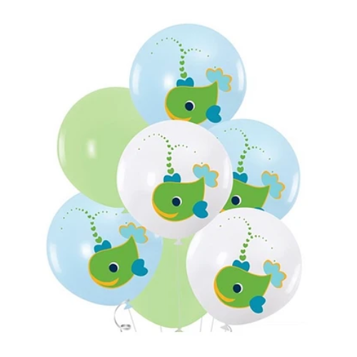 Set De Globos Estampado Ballena 7pcs-0