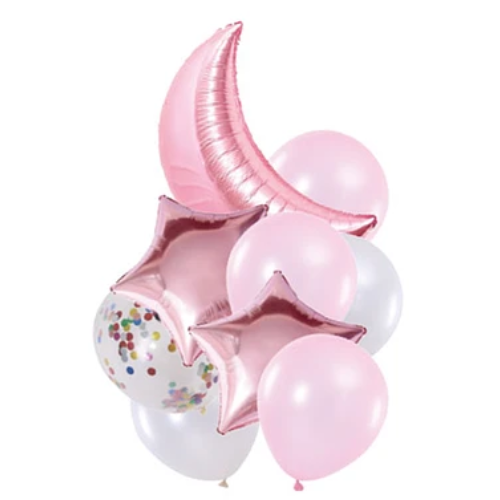 Set De Globos Luna Y Estrellas 9pcs-0