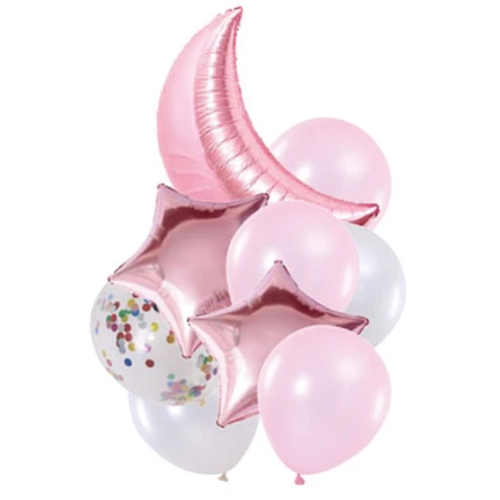 Set De Globos Luna Y Estrellas 9pcs-1