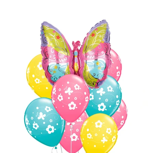 Set De Globos Mariposa 9pcs-1