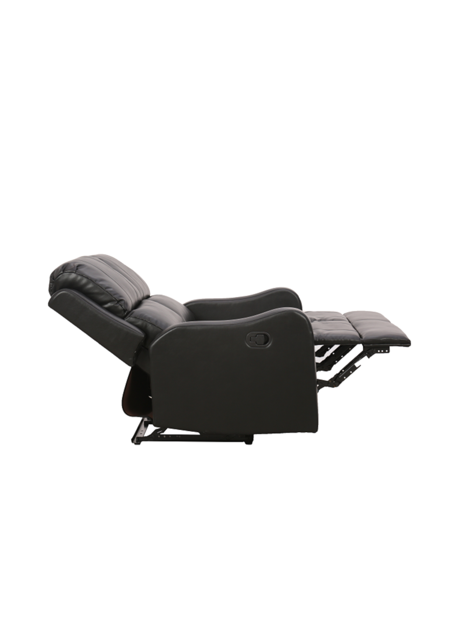 Bergere reclinable manual Fleming de 2 cuerpos ecocuero negro-2