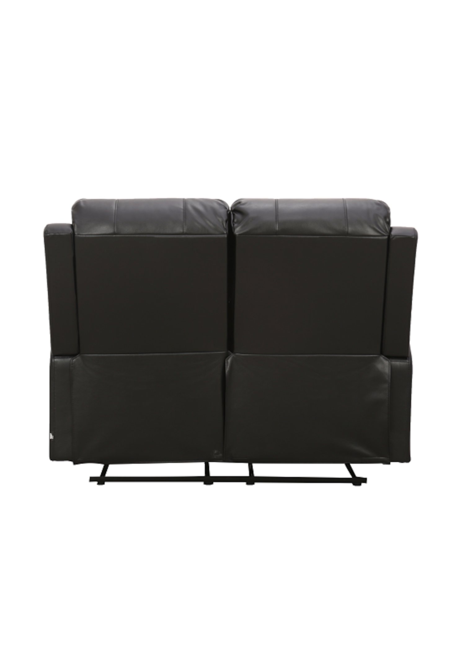 Bergere reclinable manual Fleming de 2 cuerpos ecocuero negro-4