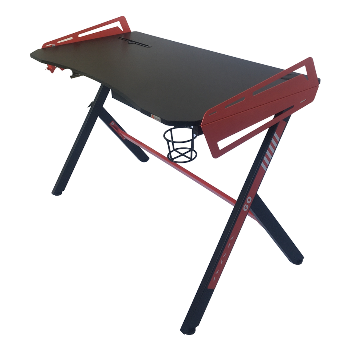 Escritorio Gamer Pro S2105 metal negro y rojo-1