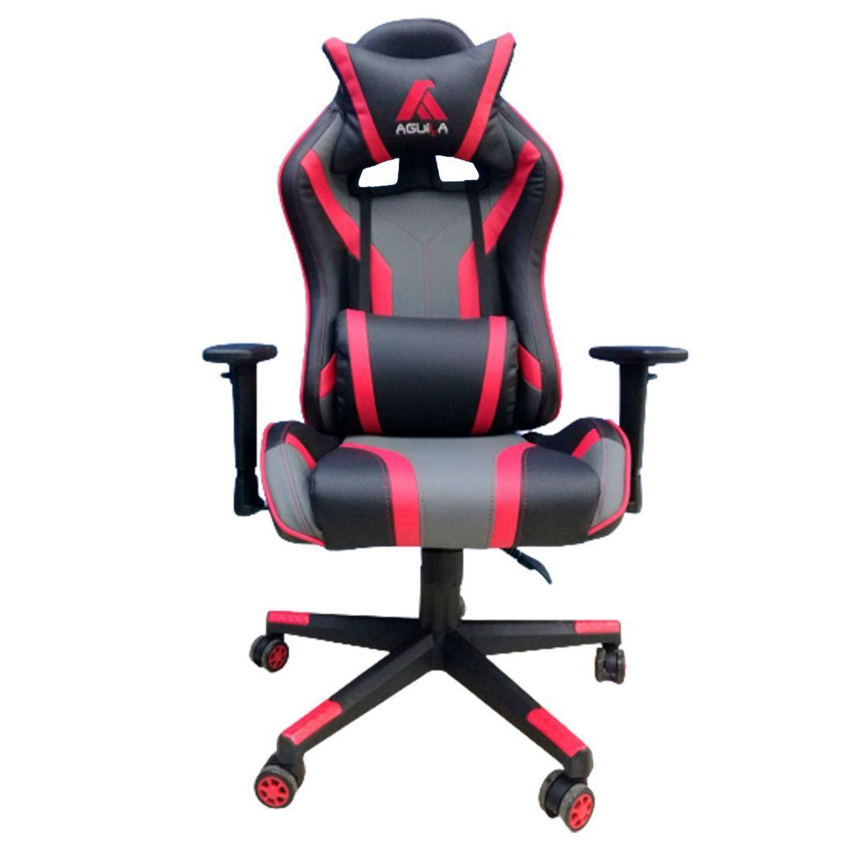Silla Gamer Apex doble soporte ecocuero negro y rojo-0