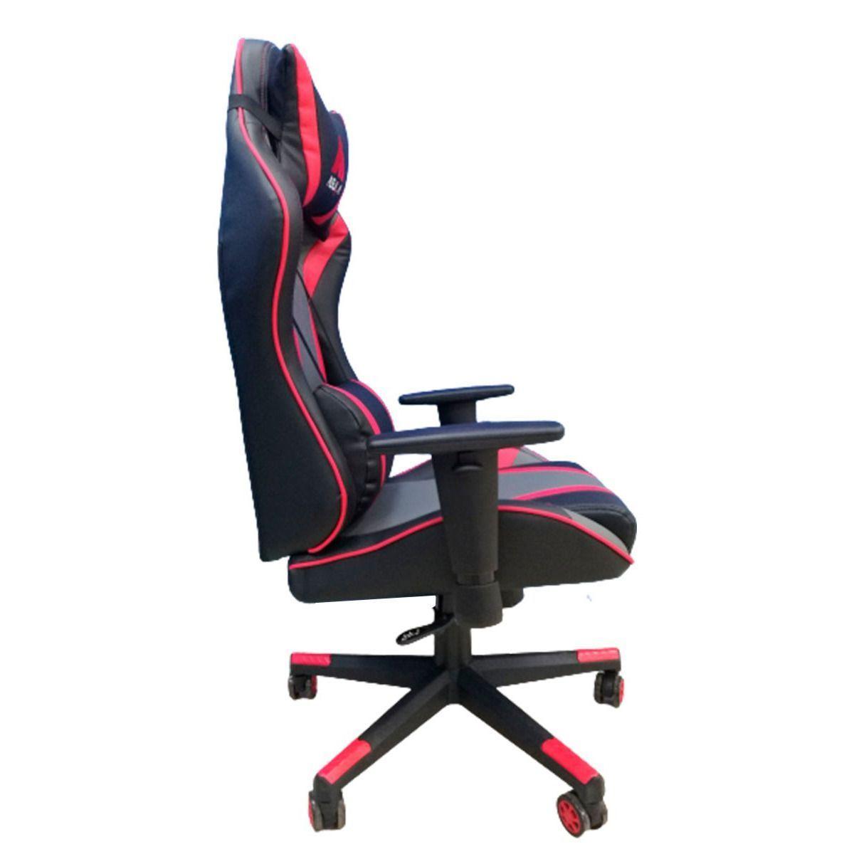 Silla Gamer Apex doble soporte ecocuero negro y rojo-3