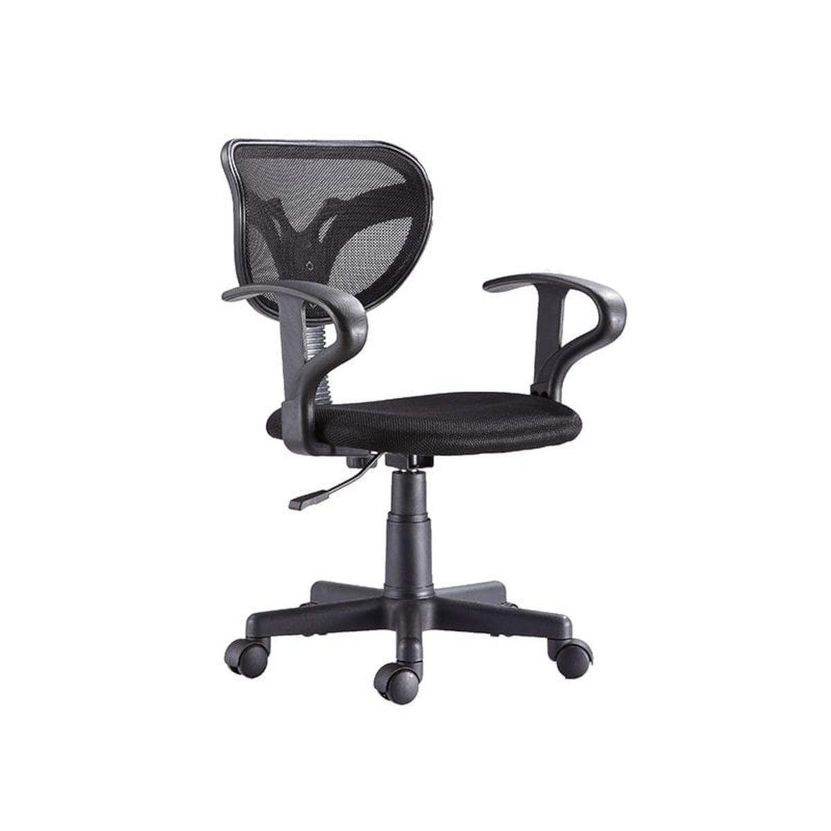 Silla Ejecutiva Sterling compacta con malla y espuma negra-0