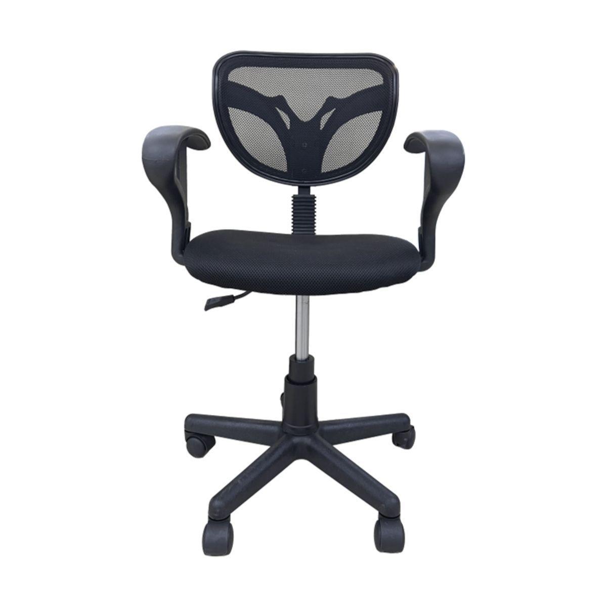 Silla Ejecutiva Sterling compacta con malla y espuma negra-2