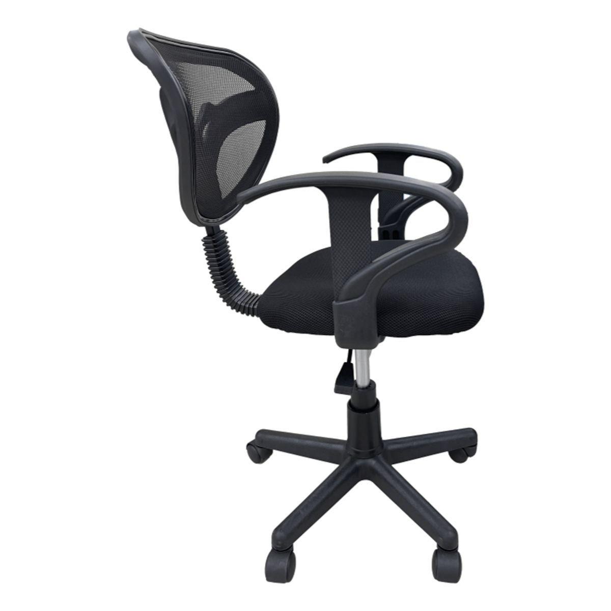 Silla Ejecutiva Sterling compacta con malla y espuma negra-3