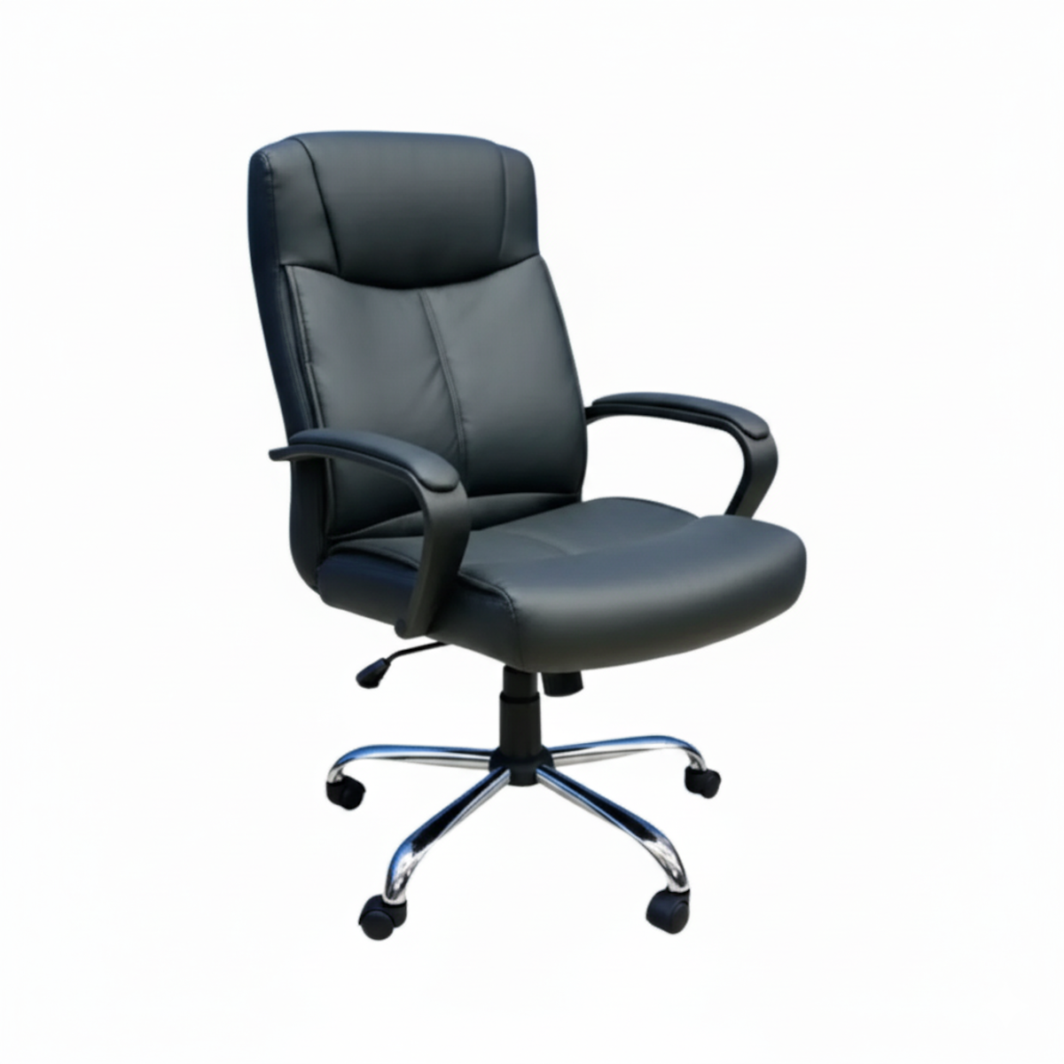 Silla Ejecutiva Hamilton respaldo alto y mecedora ecocuero negro-0