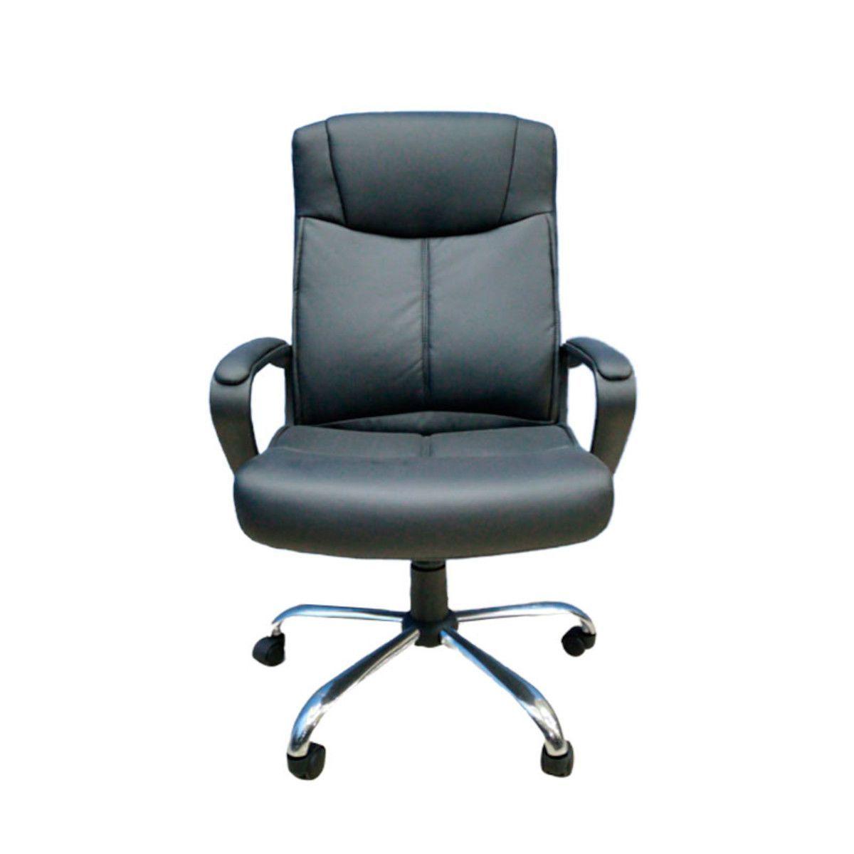 Silla Ejecutiva Hamilton respaldo alto y mecedora ecocuero negro-1