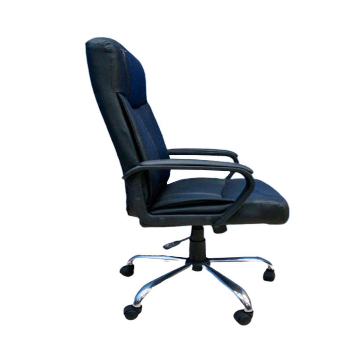 Silla Ejecutiva Hamilton respaldo alto y mecedora ecocuero negro-2