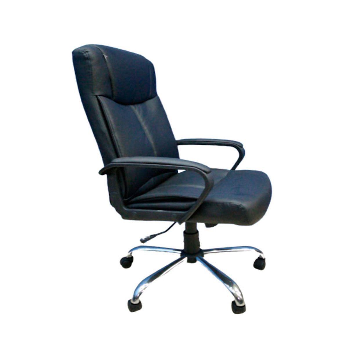 Silla Ejecutiva Hamilton respaldo alto y mecedora ecocuero negro-3