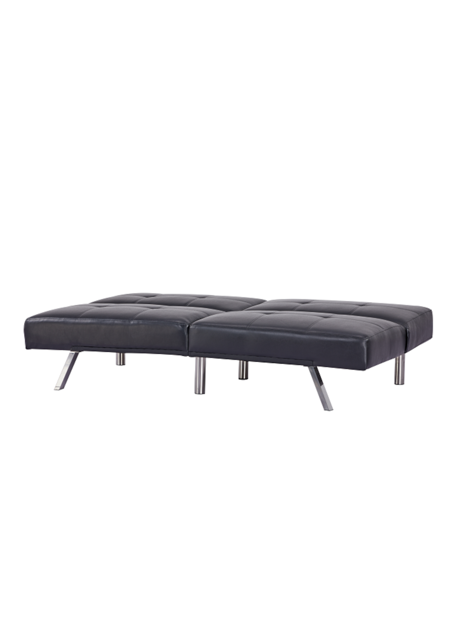 Futón sofa cama Osaka ecocuero negro diseño moderno-4
