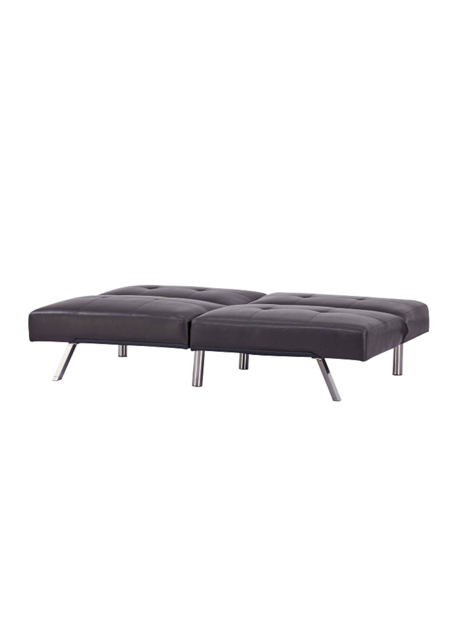 Futón sofa cama Osaka de ecocuero café oscuro diseño moderno-3