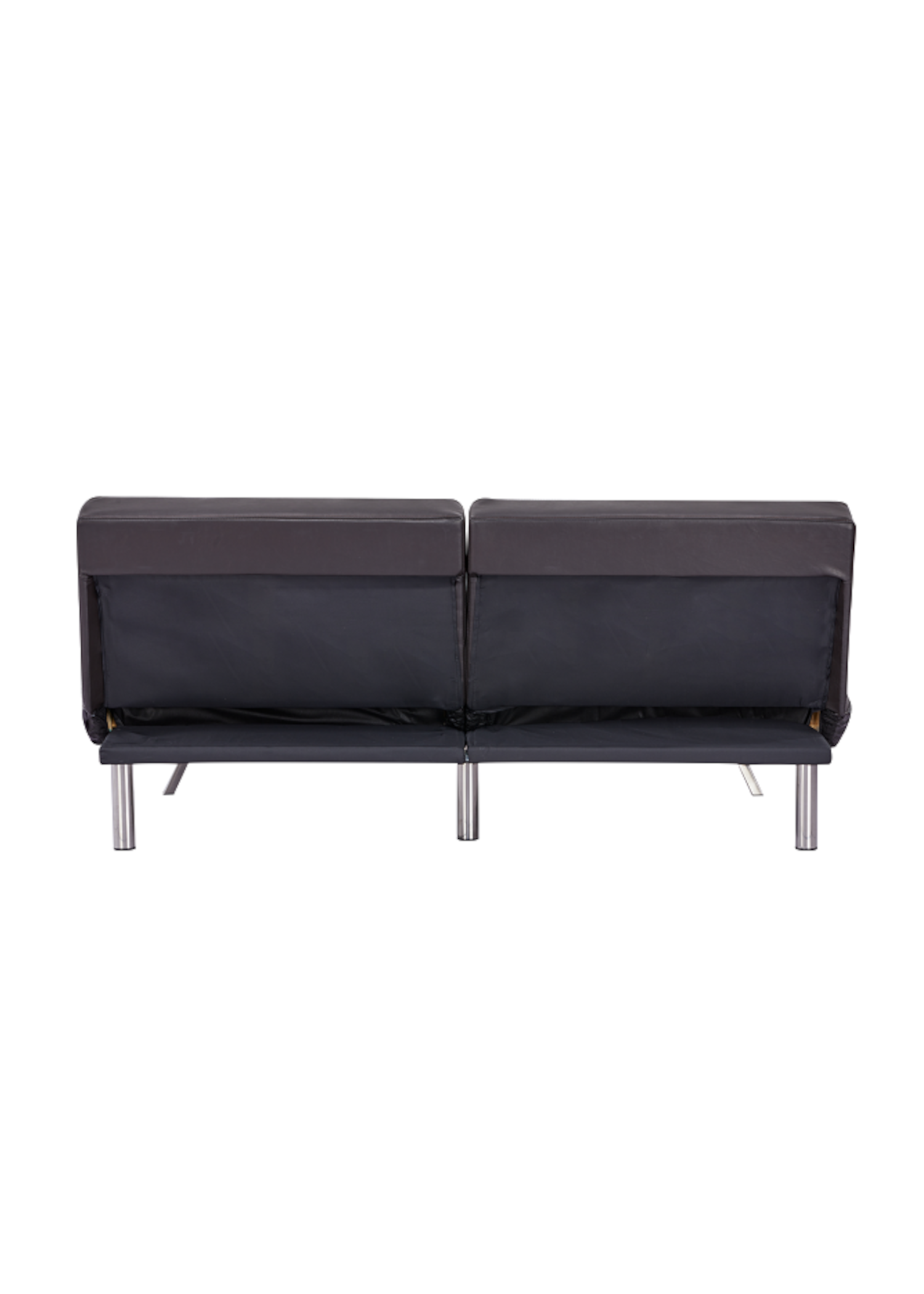 Futón sofa cama Osaka de ecocuero café oscuro diseño moderno-5