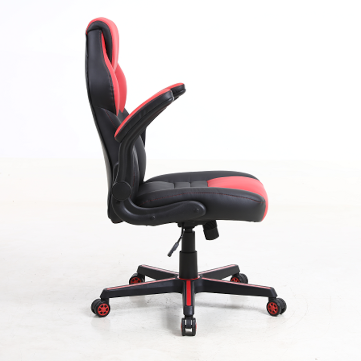 Silla Gamer Blitz mecedora ecocuero negro y rojo-3