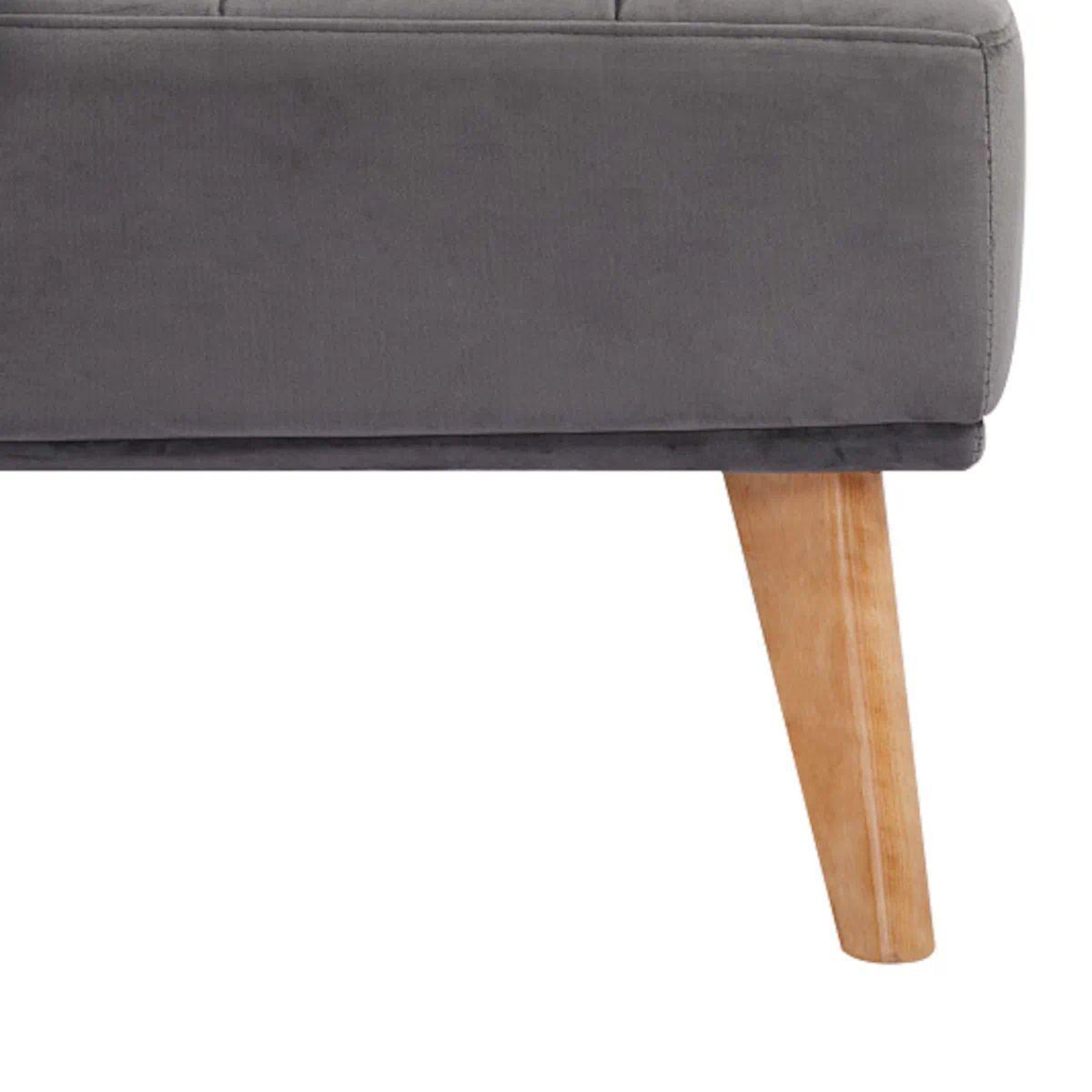 Futón Sof Cama Nikko Tela Diseño Moderno Gris-1