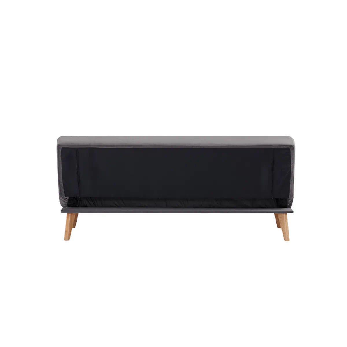 Futón Sof Cama Nikko Tela Diseño Moderno Gris-9