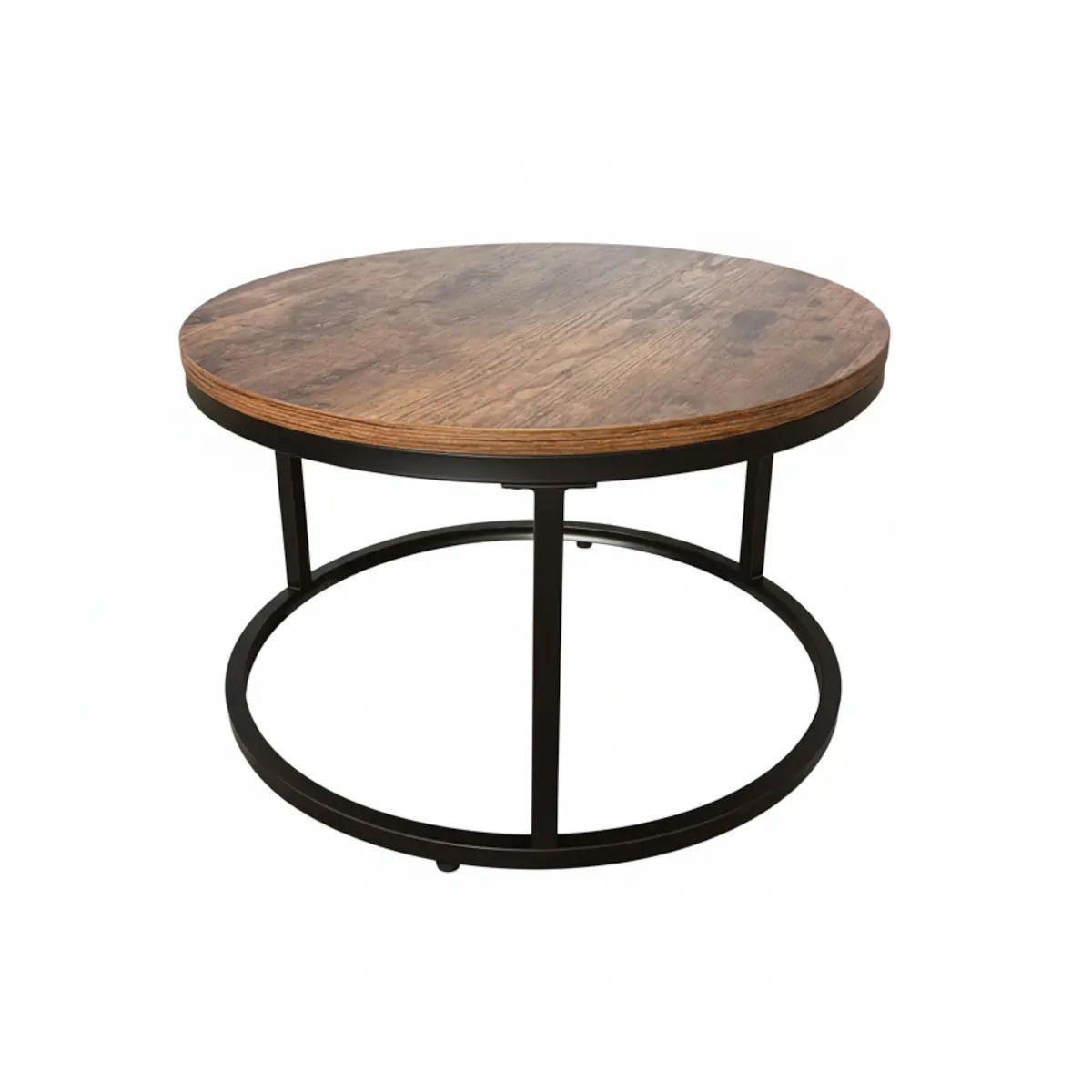 Juego de mesa Allure anidable nesting vidrio y melamina metal negro-3
