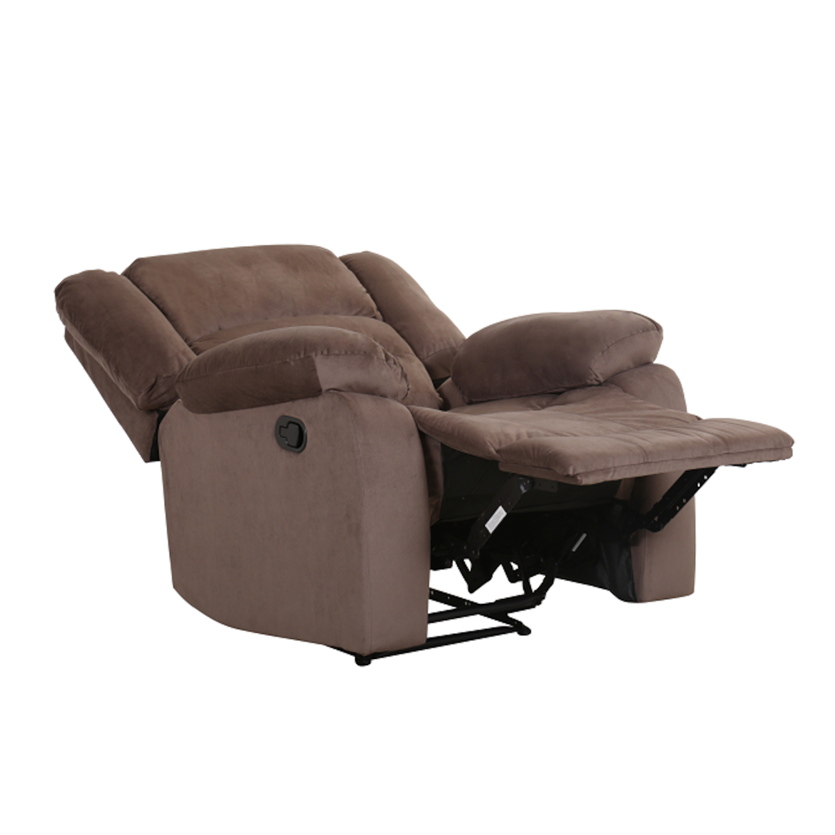 Bergere reclinable manual Ciorán de microfibra color chocolate-2