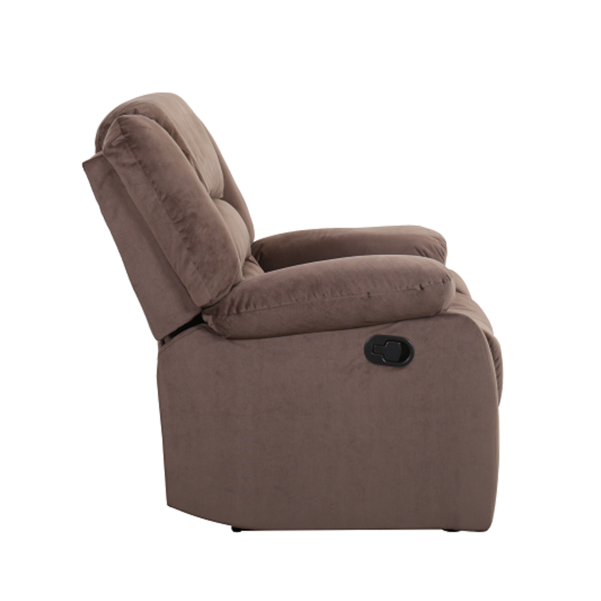 Bergere reclinable manual Ciorán de microfibra color chocolate-4