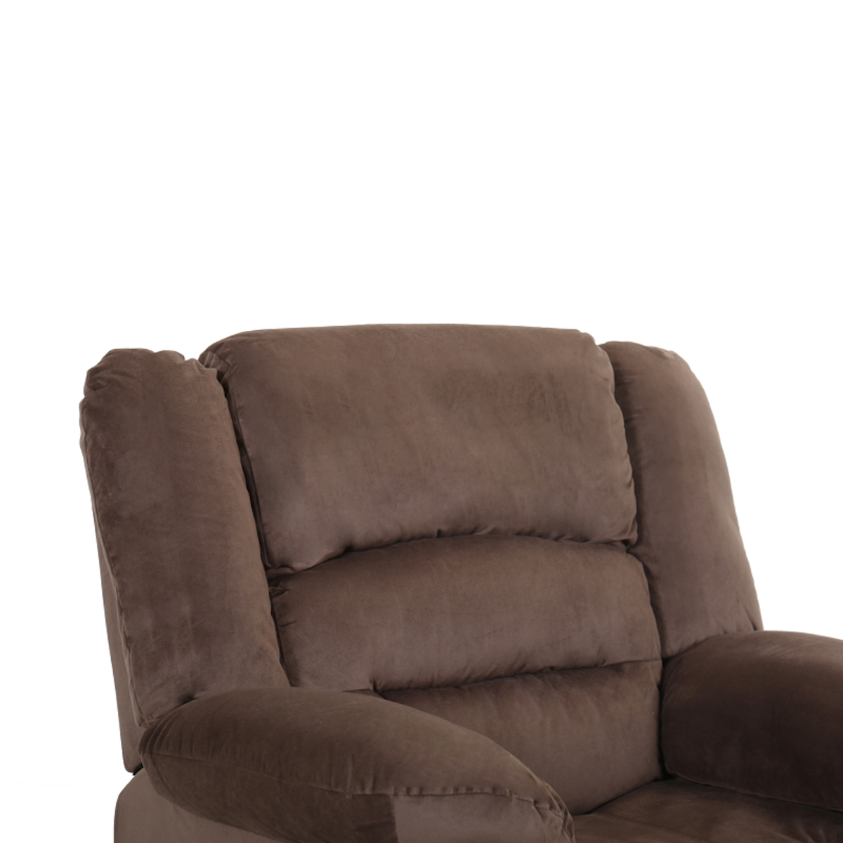 Bergere reclinable manual Ciorán de microfibra color chocolate-5